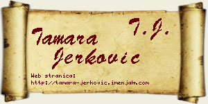 Tamara Jerković vizit kartica